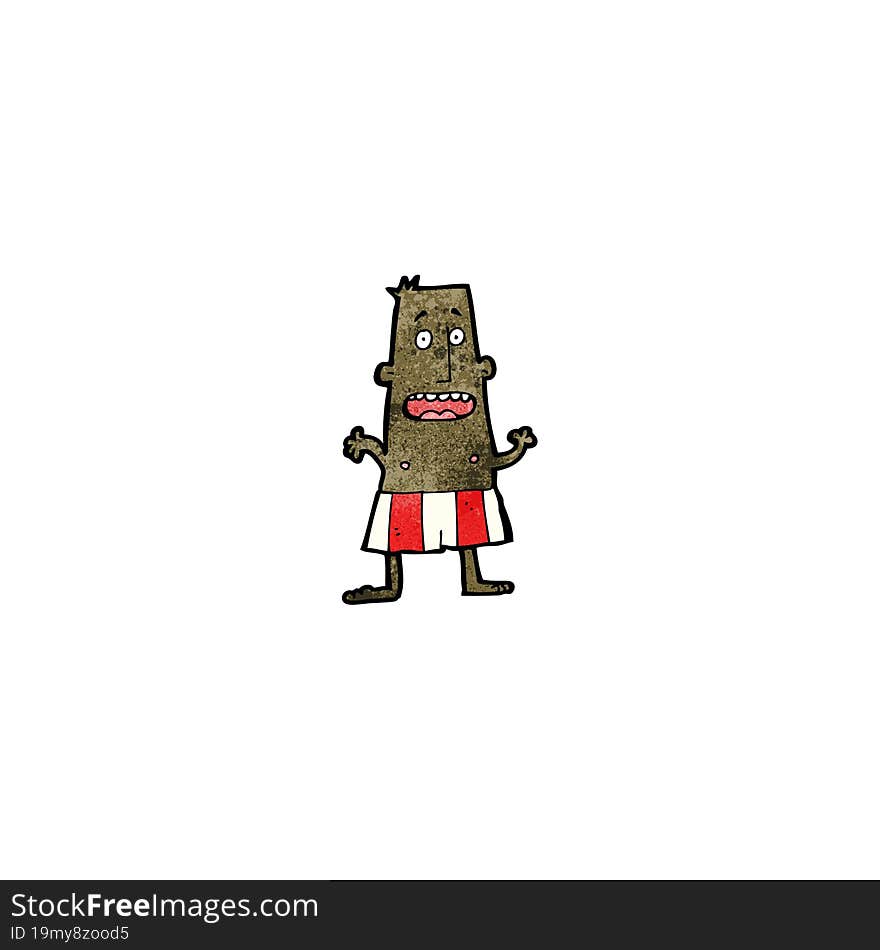 Cartoon Man In Boxer Shorts