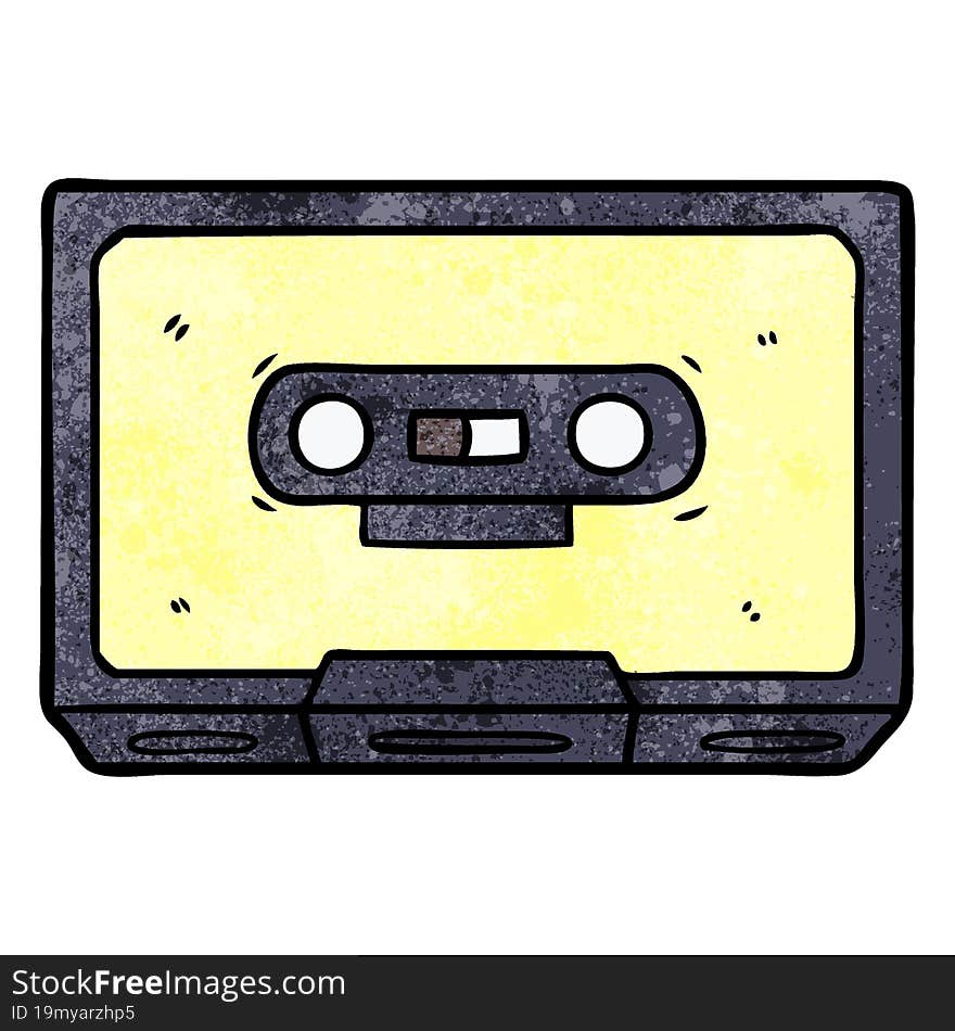 cartoon old cassette tape. cartoon old cassette tape