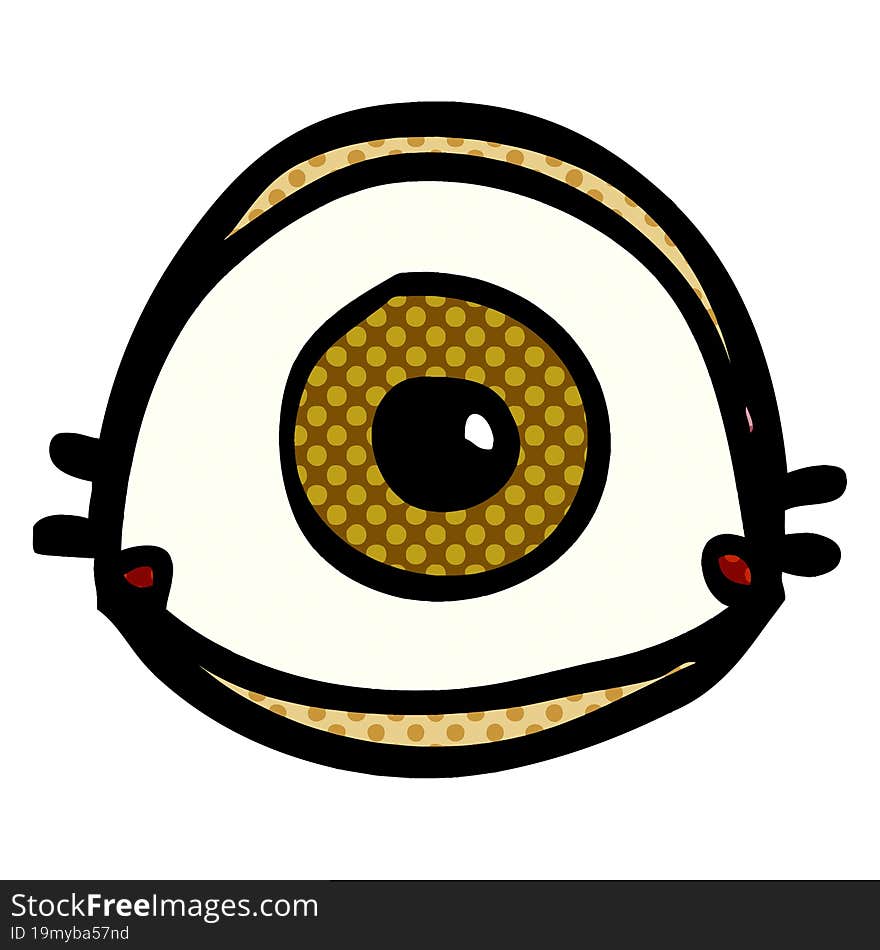 cartoon doodle brown eye