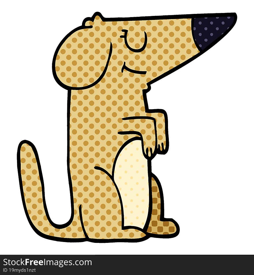 cartoon doodle dog