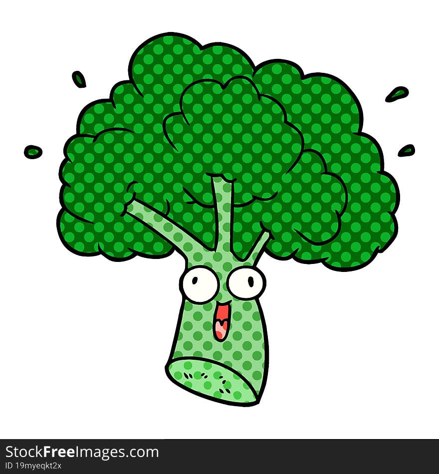 cartoon broccoli. cartoon broccoli