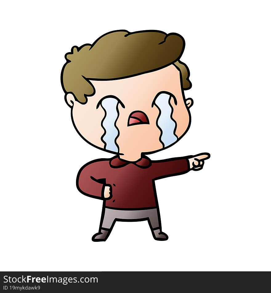 cartoon man crying. cartoon man crying