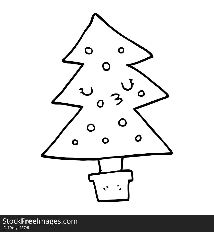 cartoon christmas tree