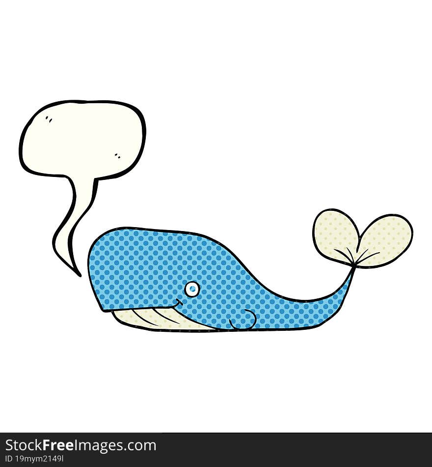 comic book speech bubble cartoon whale