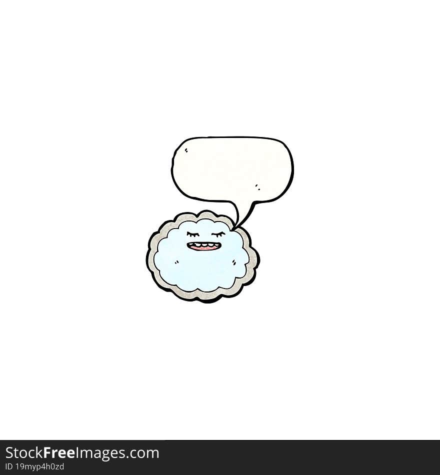 rain cloud with speech bubble cartoon