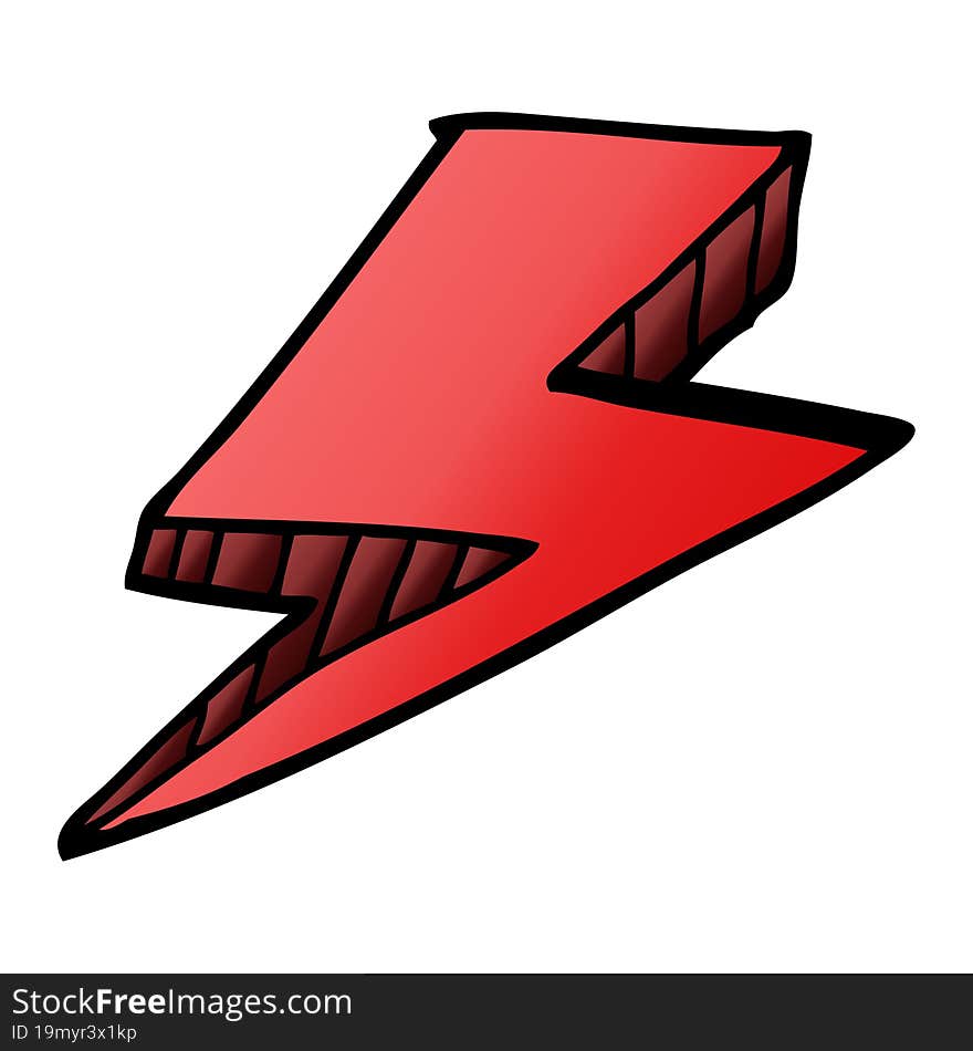 Cartoon Doodle Lightning Bolt