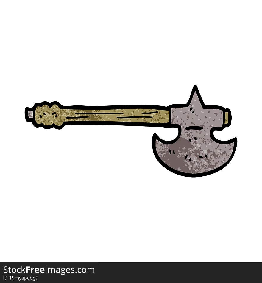 cartoon doodle medieval axe