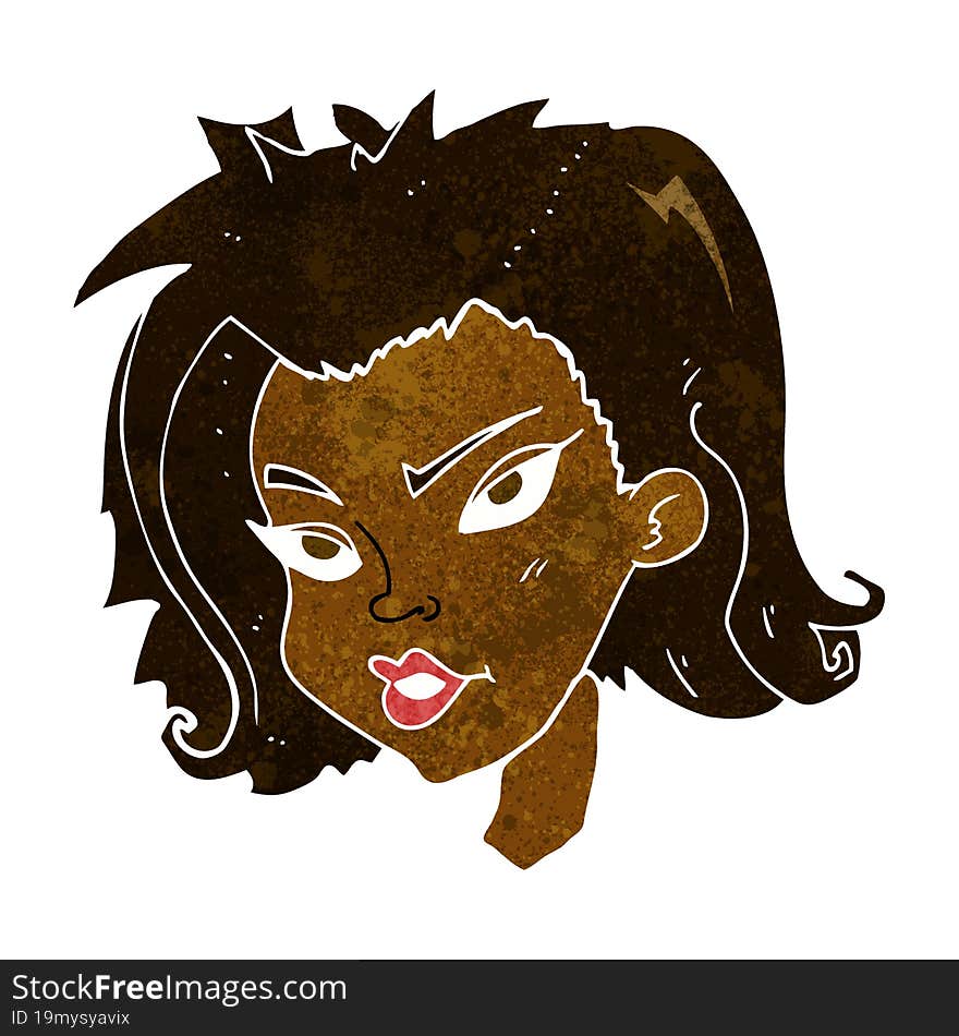 Cartoon Female Face