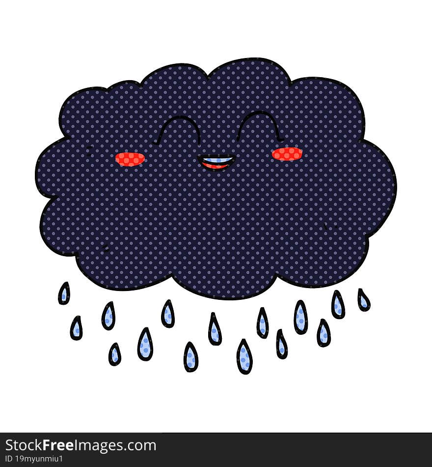 cartoon raincloud