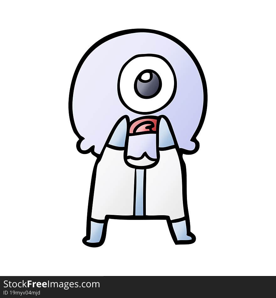 cartoon cyclops alien spaceman. cartoon cyclops alien spaceman