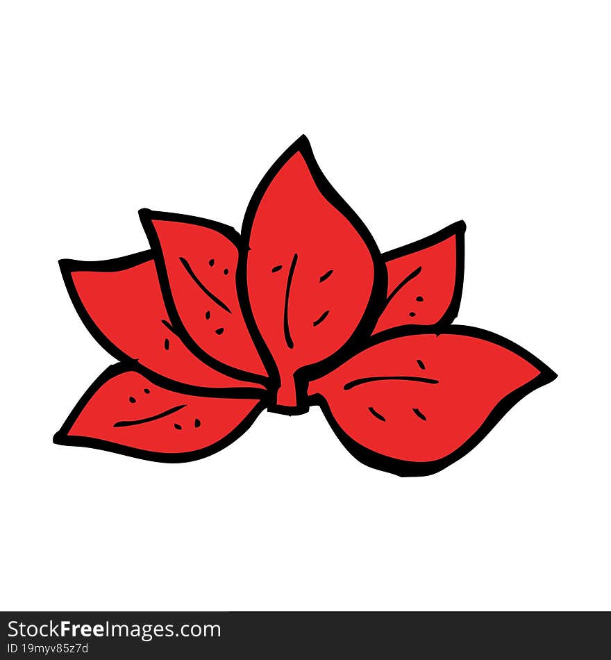 cartoon leaves symbol