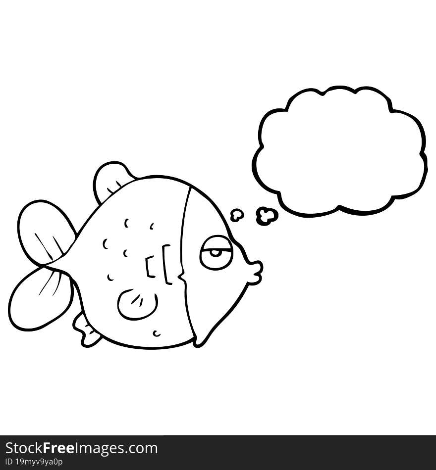 thought bubble cartoon funny fish