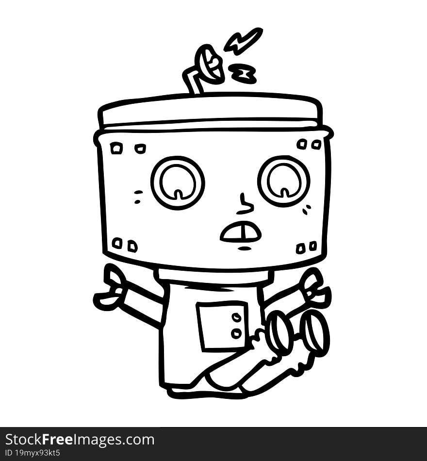 cartoon robot. cartoon robot