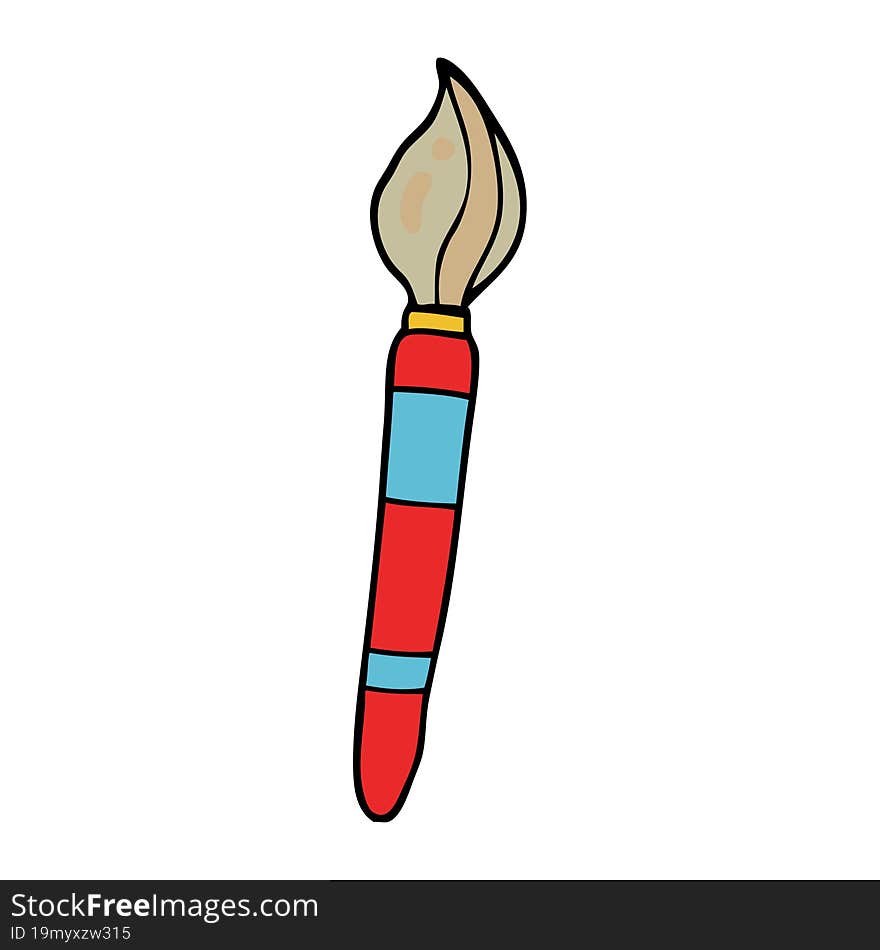 Cartoon Doodle Paint Brush