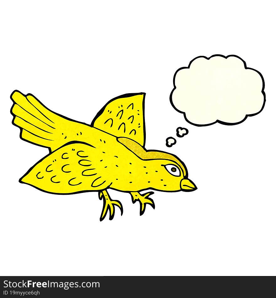 Cartoon Bird With Thought Bubble