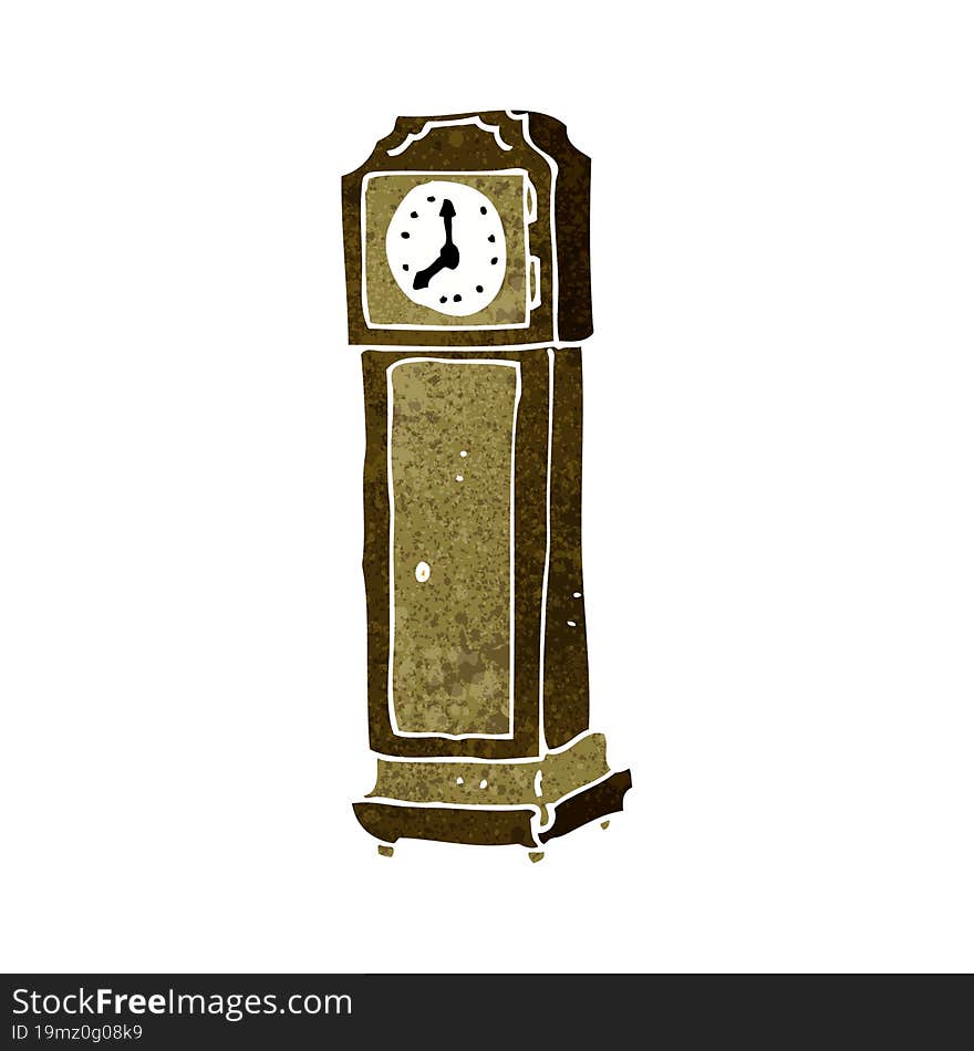 cartoon grandfather clock