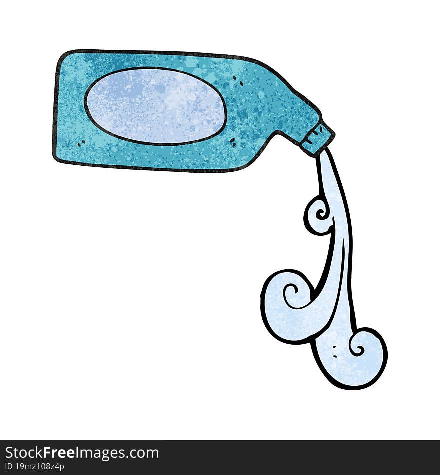 texture cartoon cleaning product pouring