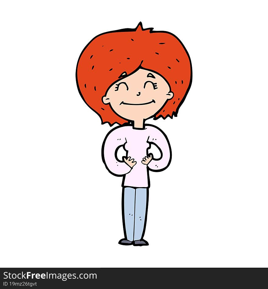 Cartoon Happy Woman