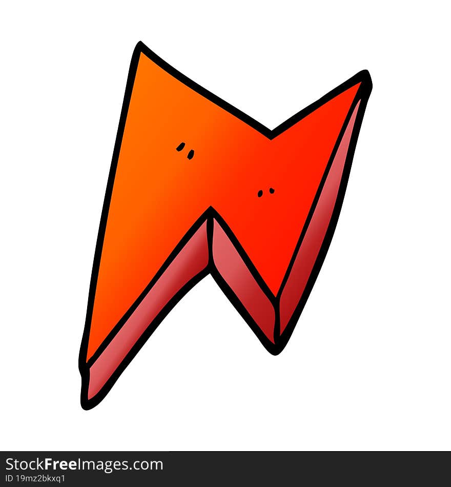 cartoon doodle fire bolt