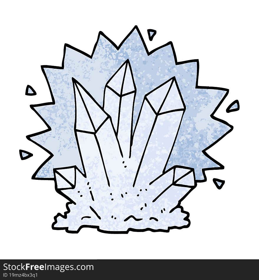 grunge textured illustration cartoon natural crystals