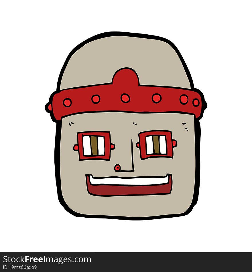 cartoon robot head