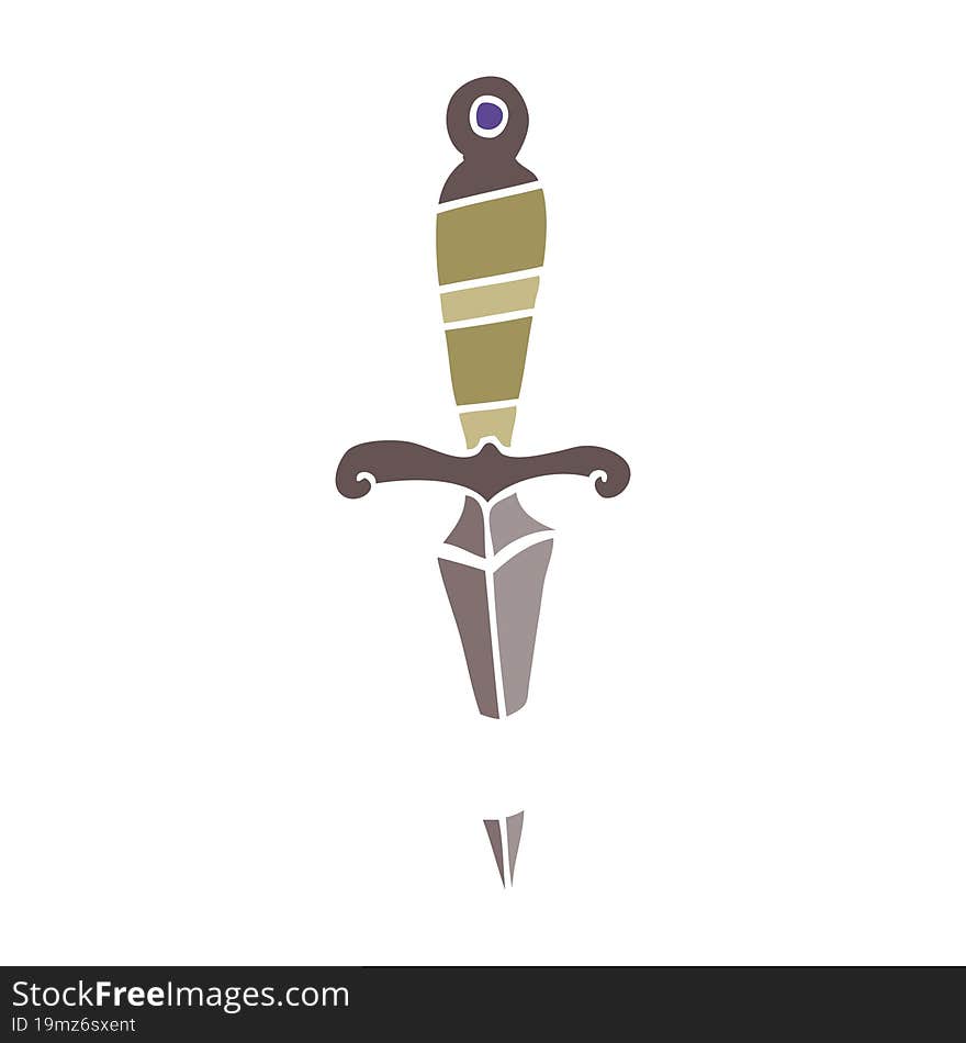 cartoon doodle tattoo dagger symbol