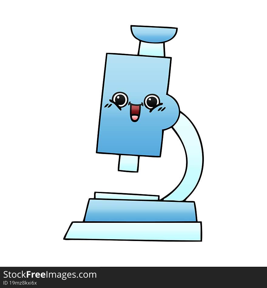 gradient shaded cartoon microscope