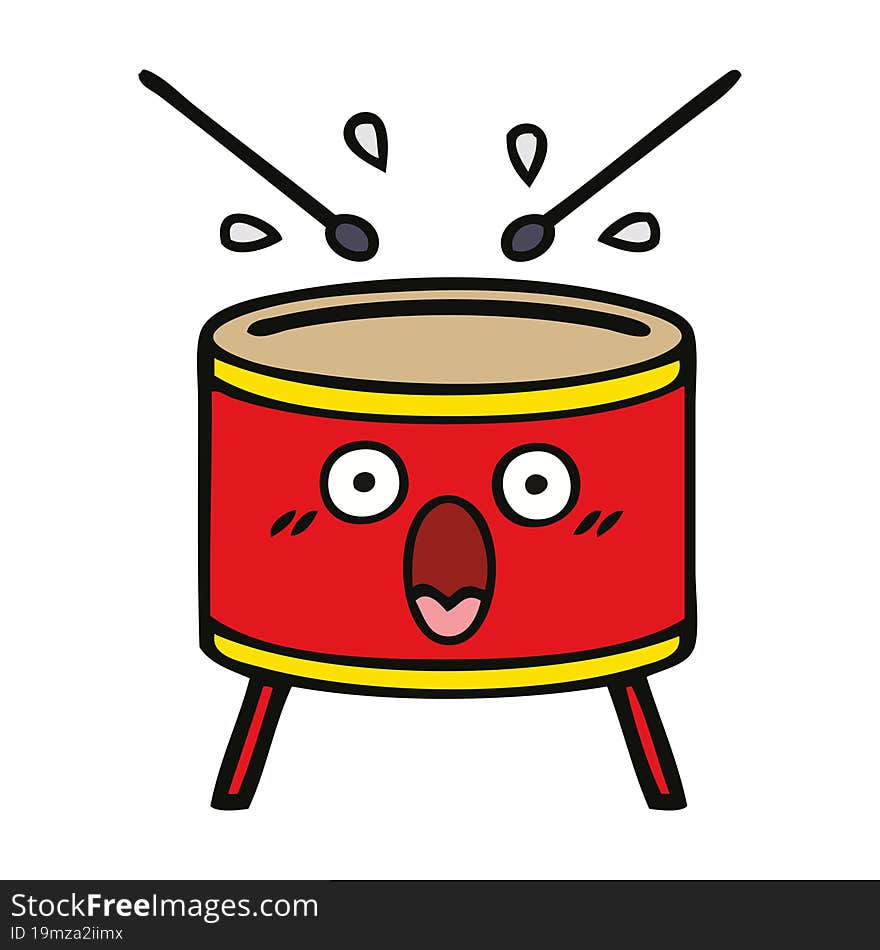 Cute Cartoon Drum