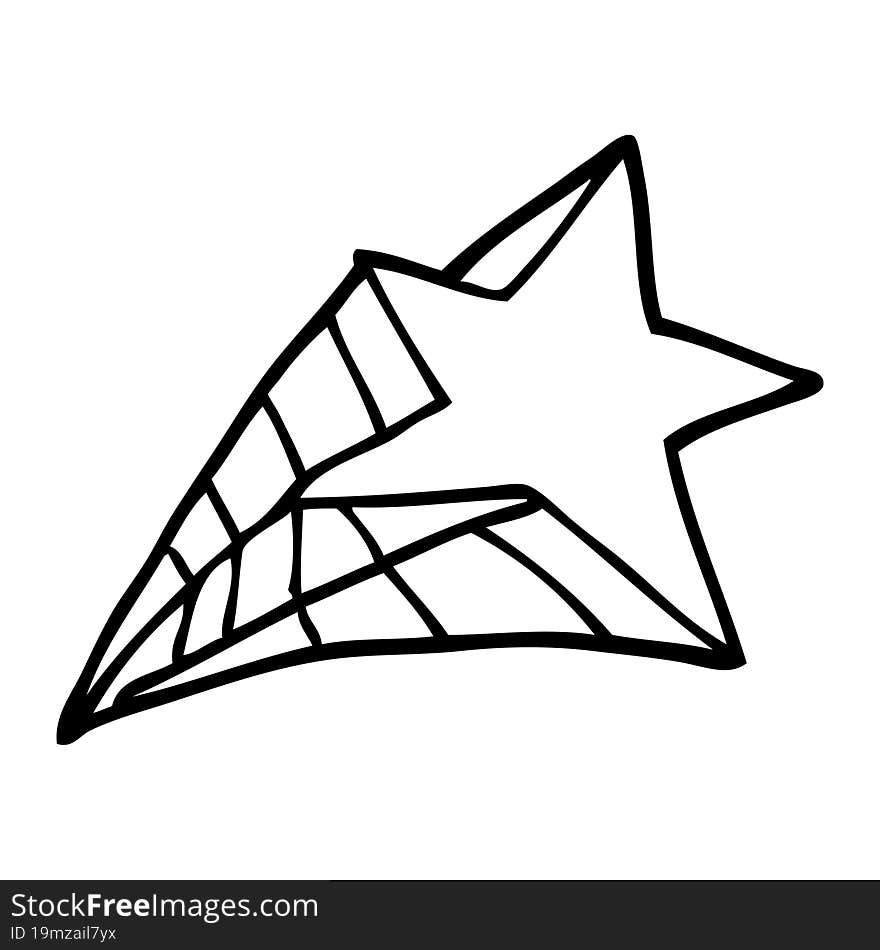 Line Drawing Cartoon Star