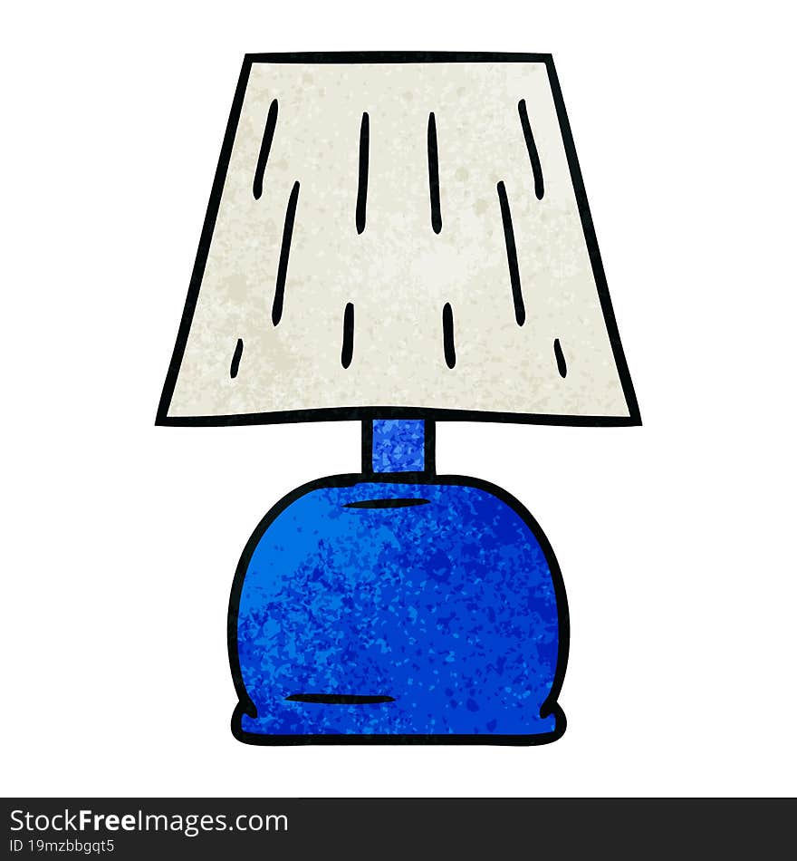 textured cartoon doodle of a bed side lamp