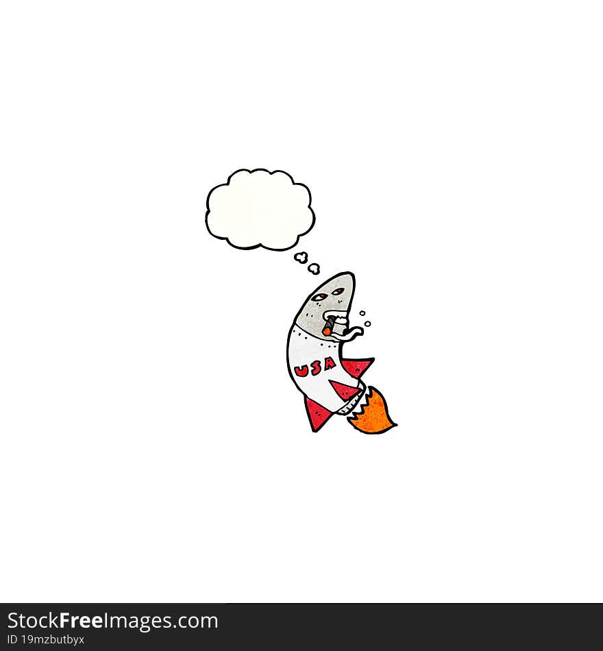 cartoon rocket smoking cigar