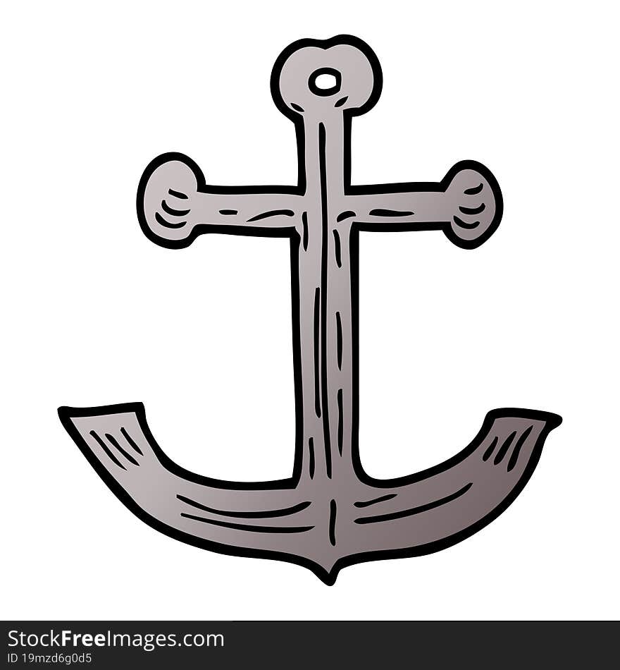 cartoon doodle ships anchor