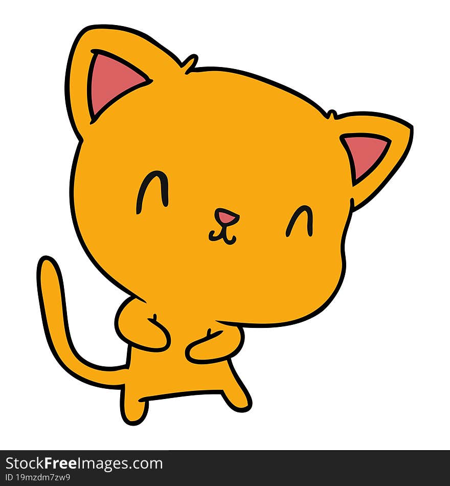 Cartoon Of Cute Kawaii Cat