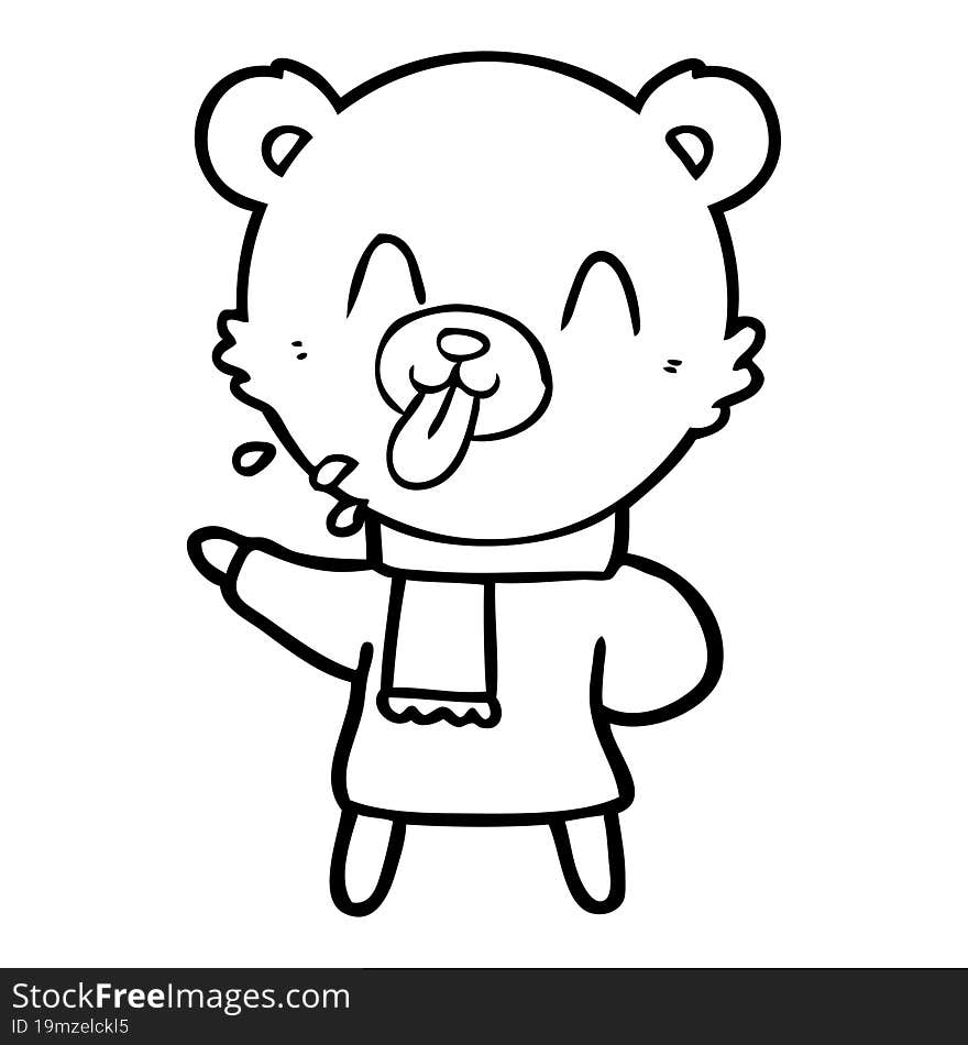 rude cartoon bear. rude cartoon bear