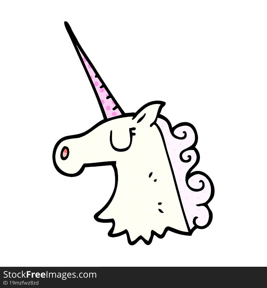 Cartoon Doodle Pretty Unicorn