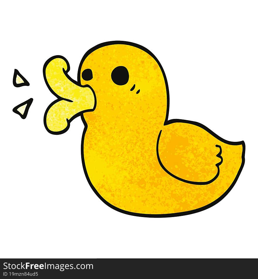 cartoon doodle rubber duck