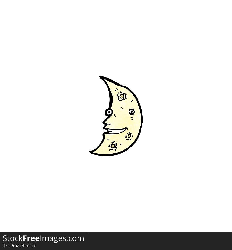 cartoon crescent moon