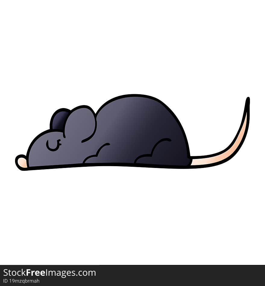 cartoon doodle black rat