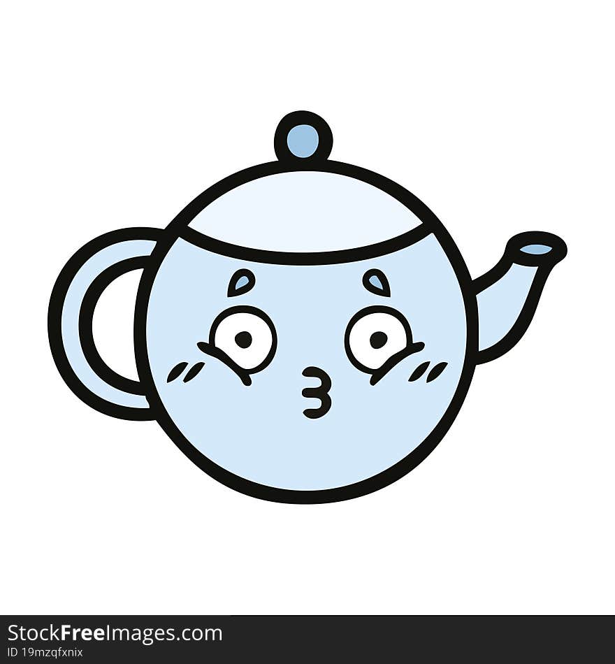 cute cartoon tea pot