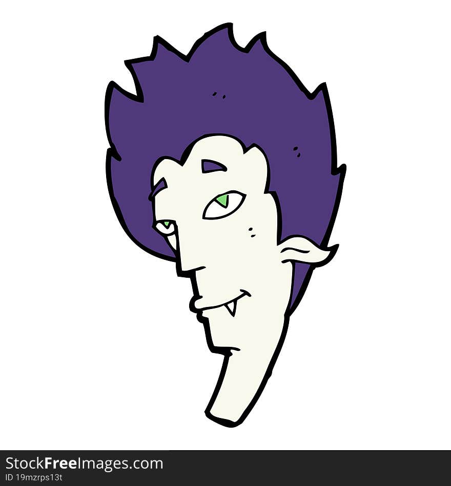 Cartoon Vampire Head