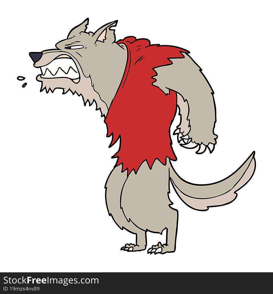 angry werewolf cartoon. angry werewolf cartoon