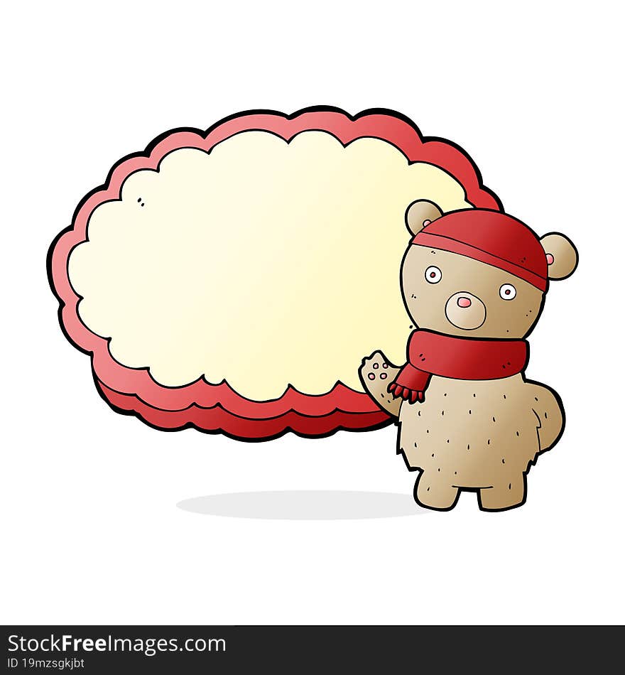 cartoon bear in hat