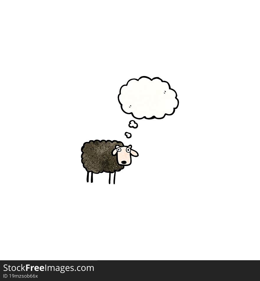 cartoon black sheep