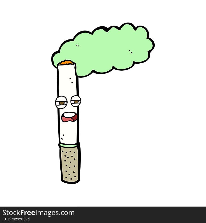 cartoon happy cigarette