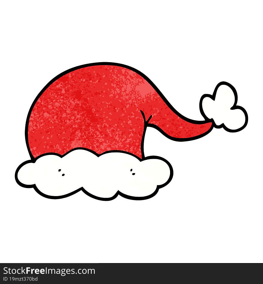 Cartoon Doodle Santa Hat