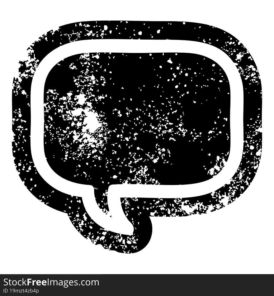 speech bubble distressed icon