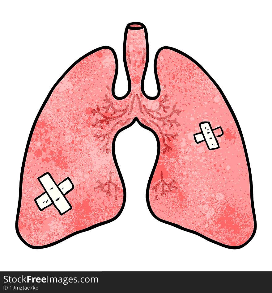 cartoon lungs. cartoon lungs