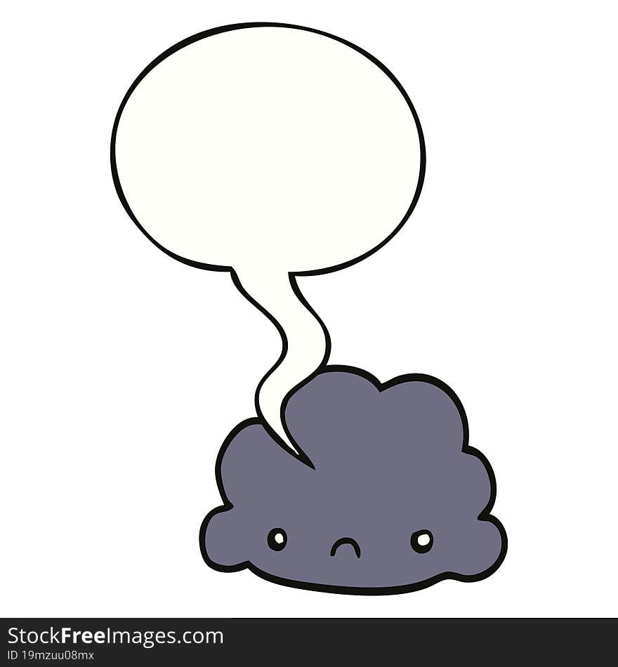 Cartoon Cloud And Speech Bubble