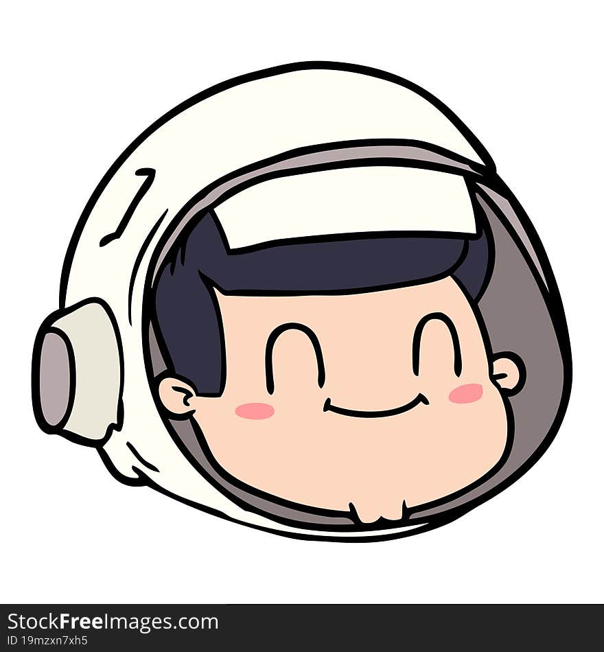 cartoon astronaut face. cartoon astronaut face