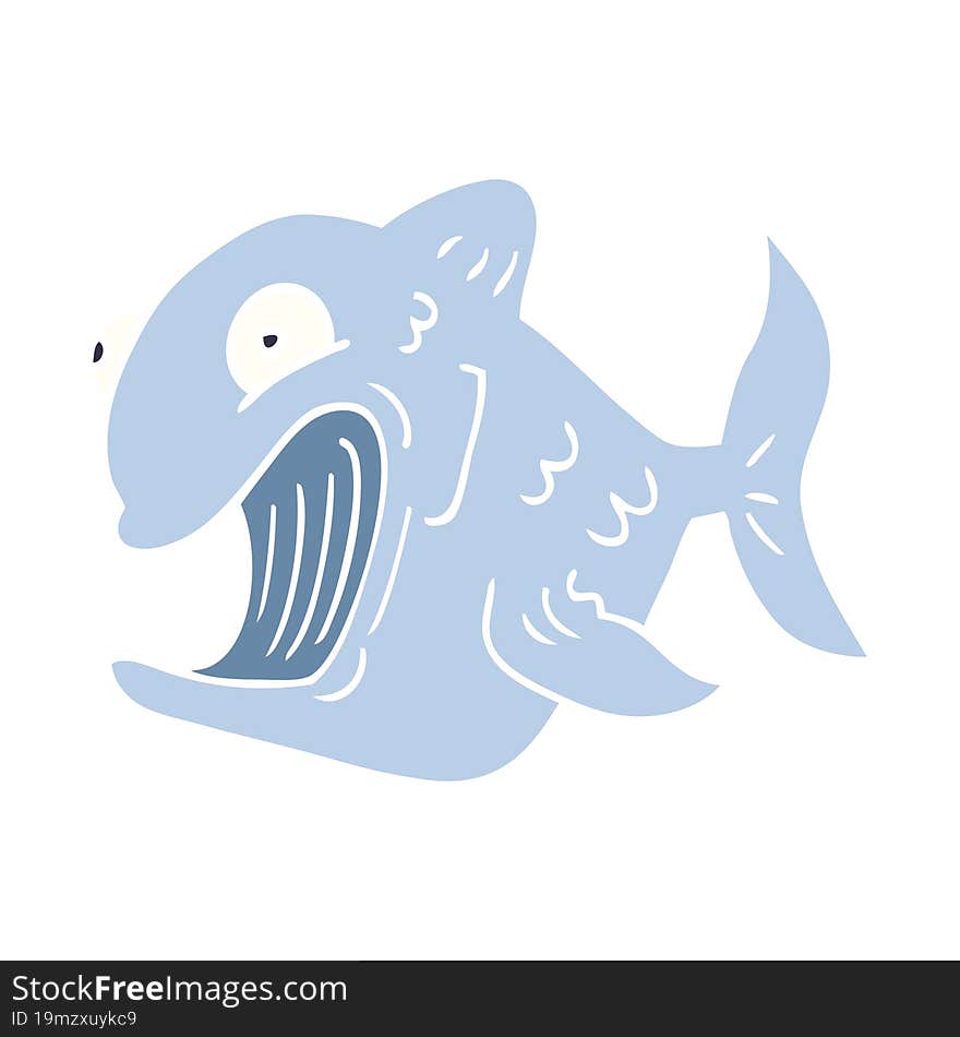 funny cartoon doodle fish